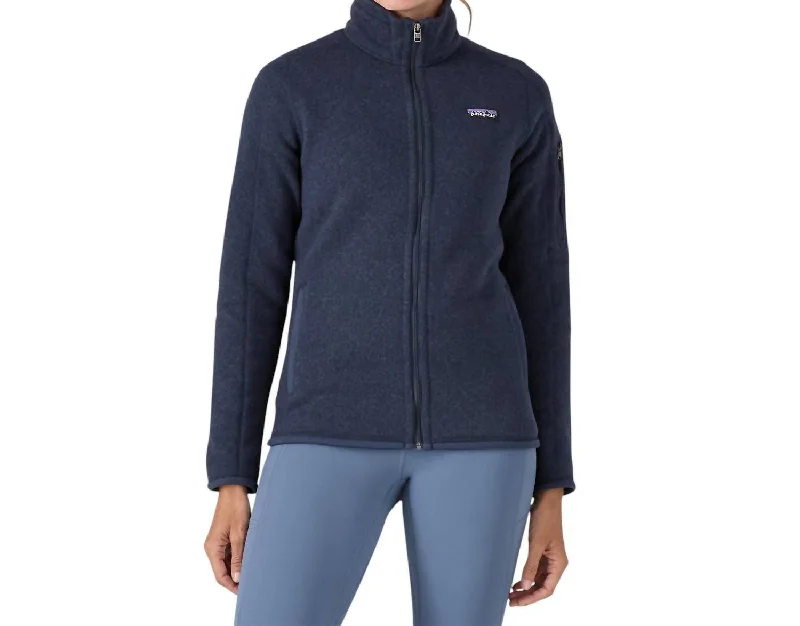 Women's Better Sweater Jacket In New Navy Chenille Fabric Brocade Fabric Lace Fabric Women's Better Sweater Jacket In New Navy Chenille Fabric Brocade Fabric Lace Fabric