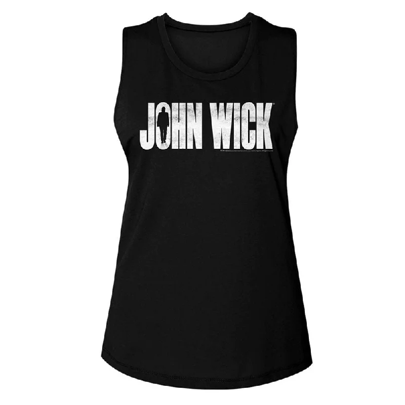 Women Exclusive JOHN WICK Muscle Tank, Silhouette lightweight tank top