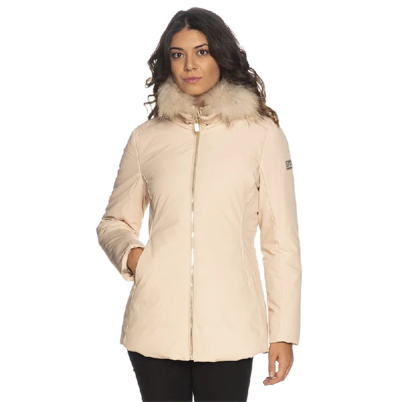 Yes Zee Chic High-Collar Hooded Women's Jacket with Women's Fur Cotton Fabric Linen Fabric Terry Fabric Yes Zee Chic High-Collar Hooded Women's Jacket with Women's Fur Cotton Fabric Linen Fabric Terry Fabric