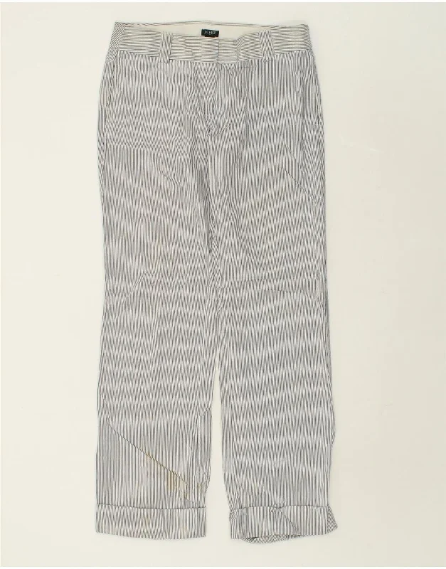 J. CREW Womens Straight Chino Trousers US 4 Small W30 L33 Grey Striped Trousers Designer Luxury J. CREW Womens Straight Chino Trousers US 4 Small W30 L33 Grey Striped Trousers Designer Luxury