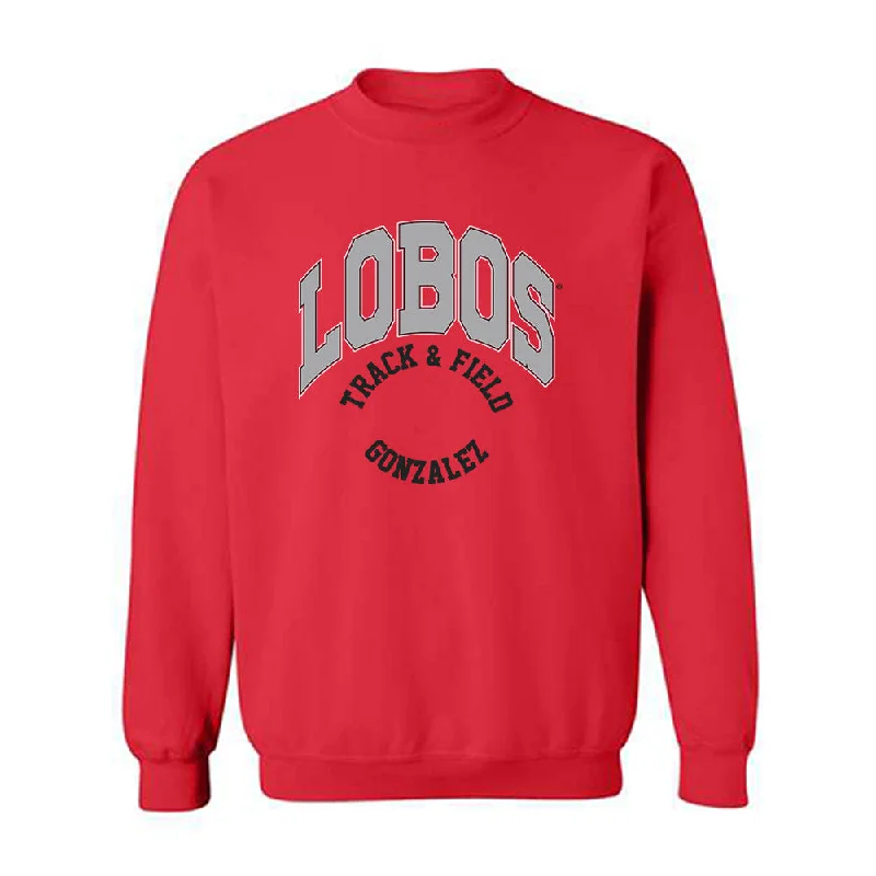 New Mexico - NCAA Women's Track & Field : Zennia Gonzalez - Classic Fashion Shersey Crewneck Sweatshirt Hoodie with Slit Hem Functional Movement New Mexico - NCAA Women's Track & Field : Zennia Gonzalez - Classic Fashion Shersey Crewneck Sweatshirt Hoodie with Slit Hem Functional Movement
