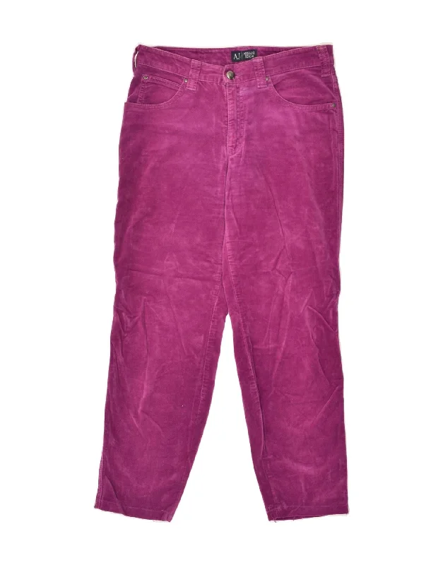 ARMANI Womens Tapered Casual Trousers W28 L25  Pink Trousers Summer Linen