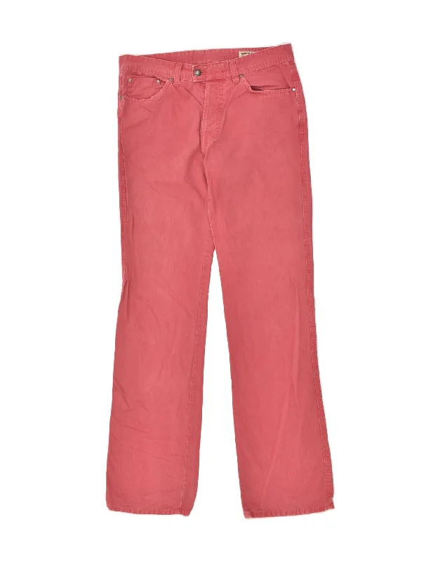 GAS Womens Bootcut Casual Trousers W34 L34  Red Cotton Trousers Recommended Stylist