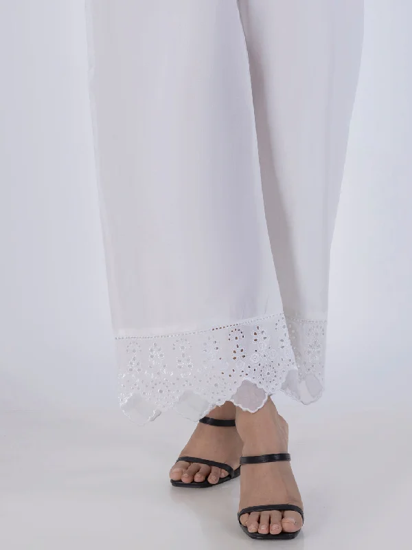 White Dyed Trousers - AL-T-736 Trousers Low Rise Relaxed