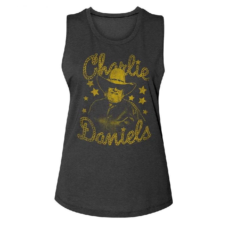 CHARLIE DANIELS BAND Tank Top, Cdb And Stars gym tank top