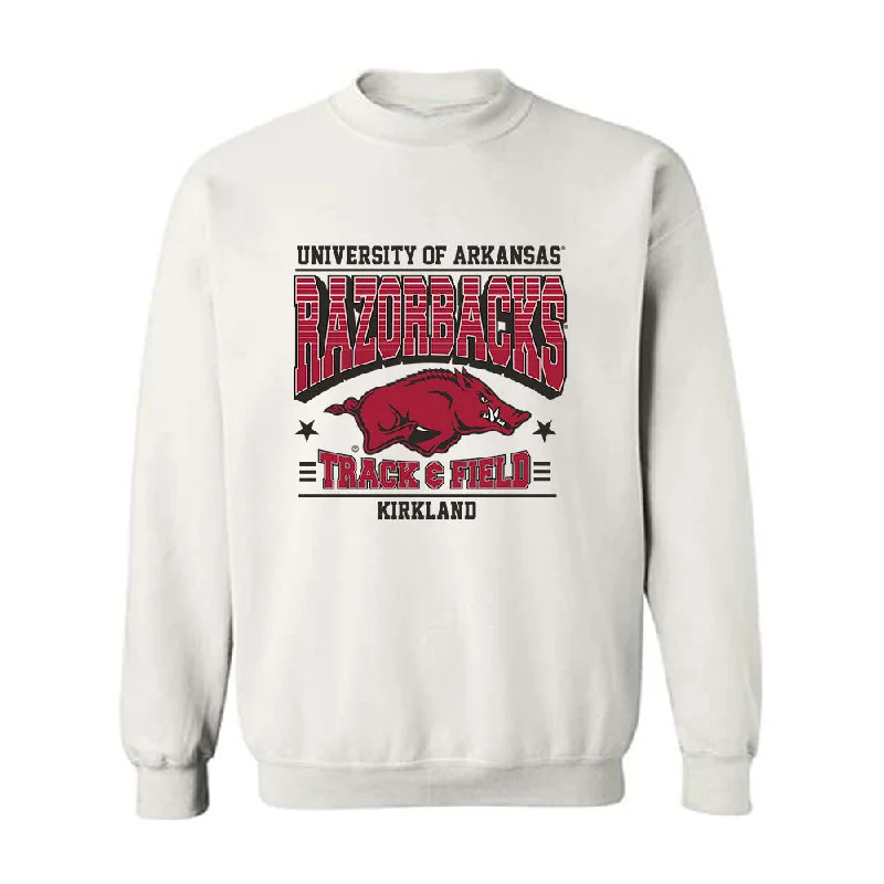 Arkansas - NCAA Women's Track & Field : Morgan Kirkland - Sports Shersey Crewneck Sweatshirt Hoodie Sweatshirt Pullover Arkansas - NCAA Women's Track & Field : Morgan Kirkland - Sports Shersey Crewneck Sweatshirt Hoodie Sweatshirt Pullover