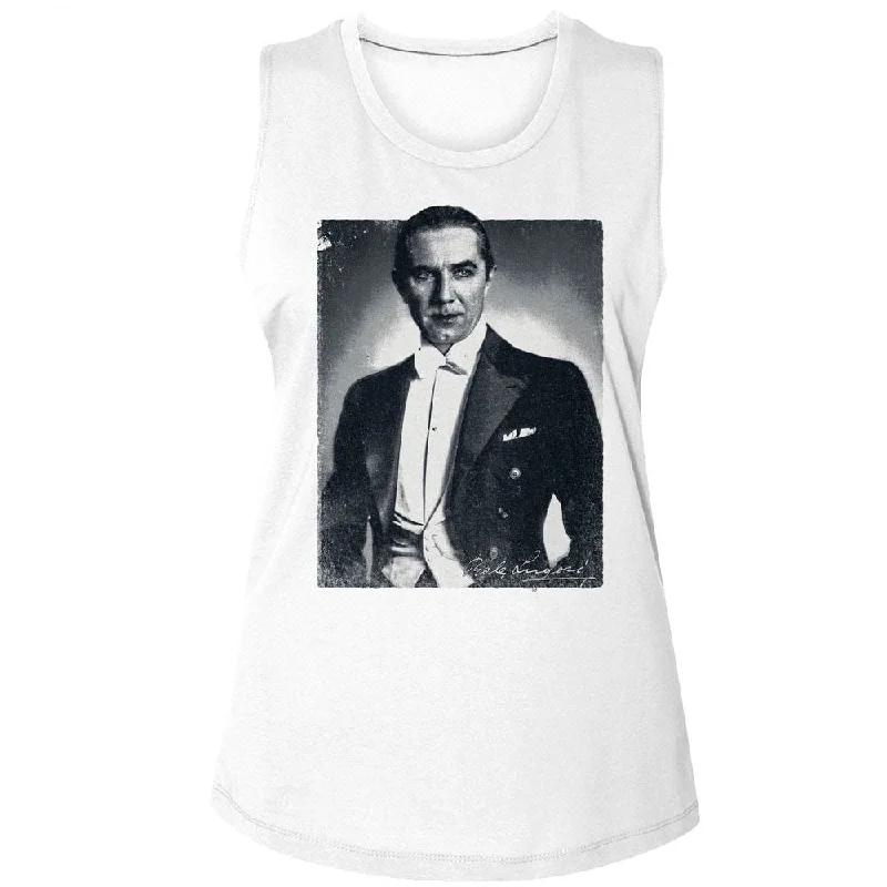 BELA LUGOSI Tank Top, Bw Portrait long tank top