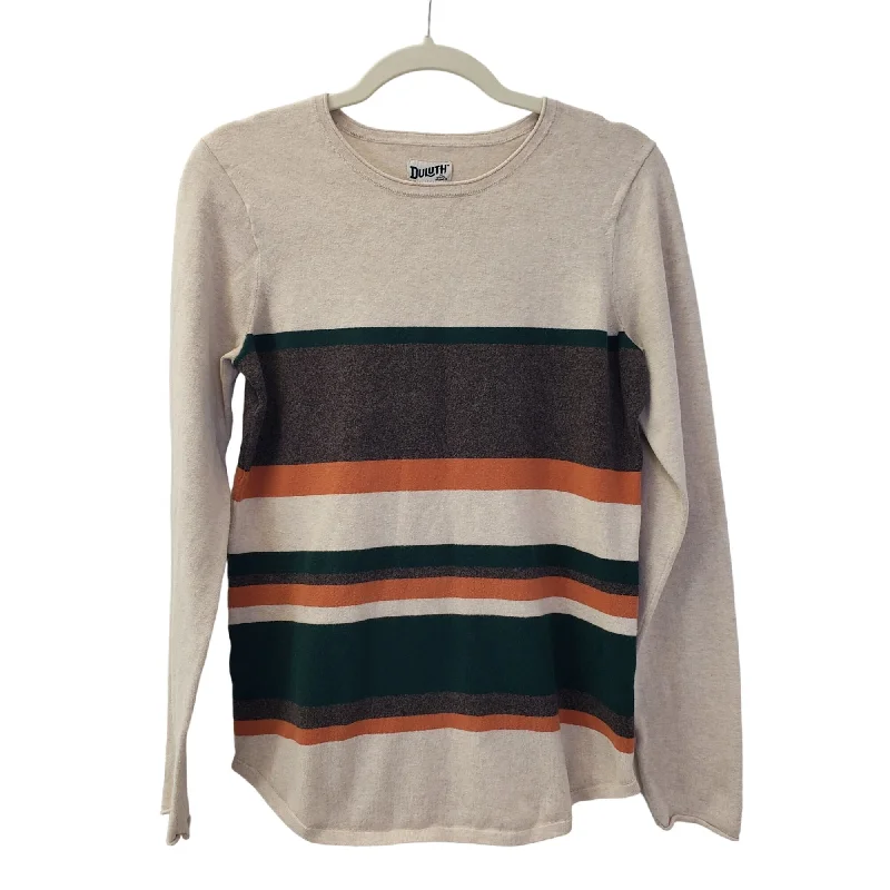 Duluth Trading Company Striped Crewneck Sweater Size XS Spandex Rayon Corduroy