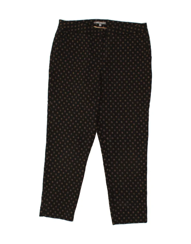 LAURA ASHLEY Womens Slim Chino Trousers UK 14 Large W34 L27 Black Spotted Trousers sophisticated sleek LAURA ASHLEY Womens Slim Chino Trousers UK 14 Large W34 L27 Black Spotted Trousers sophisticated sleek