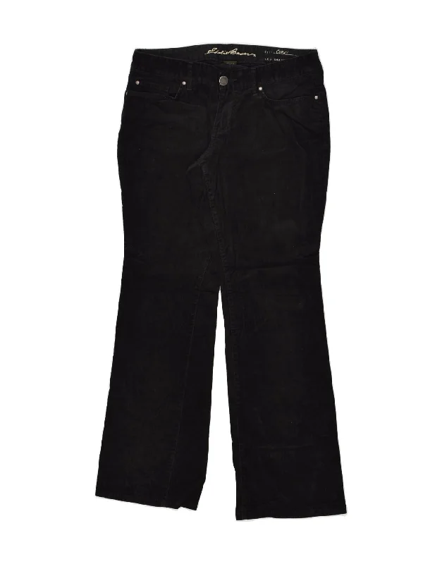 EDDIE BAUER Womens Bootcut Curvy Corduroy Trousers US 2 XS W28 L28 Black Trousers cozy soft EDDIE BAUER Womens Bootcut Curvy Corduroy Trousers US 2 XS W28 L28 Black Trousers cozy soft