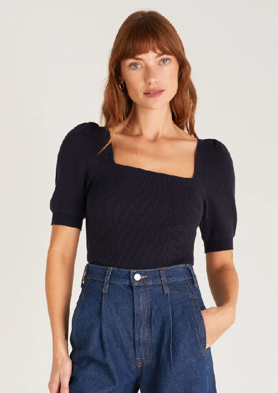 short sleeve square neck sweater Machine Wash Dry Clean Hand Wash