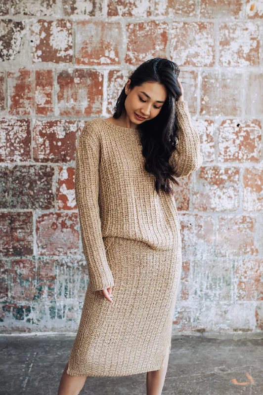 Alida Place Skirt (Knit) silk skirt elegant