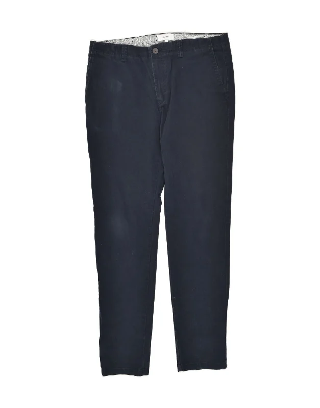 JULES Womens Slim Fit Chino Trousers EU 44 XL W36 L33 Navy Blue Cotton Trousers Satin Smooth JULES Womens Slim Fit Chino Trousers EU 44 XL W36 L33 Navy Blue Cotton Trousers Satin Smooth