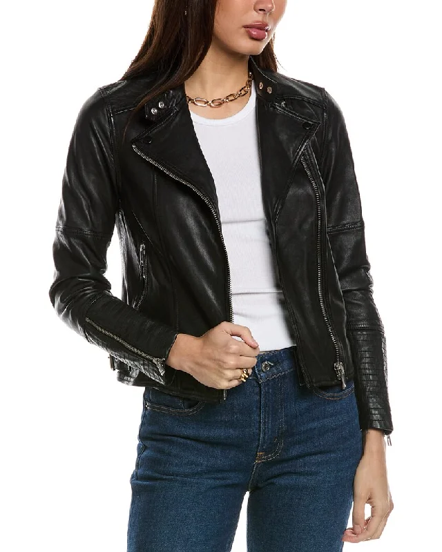 Reiss Tallis Leather Biker Jacket Knit Jacket Woven Jacket Fleece Jacket