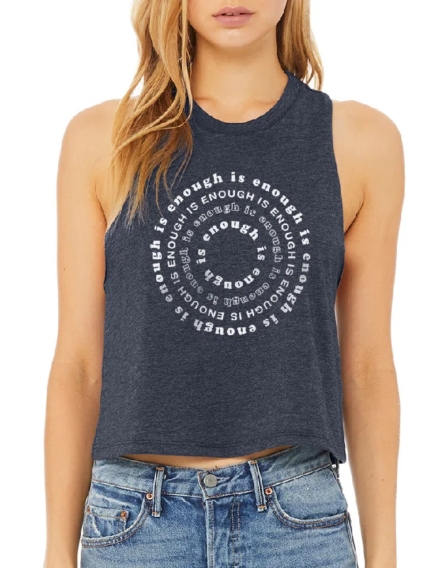 Women's Enough Is Enough Racer Crop Tank open back tank