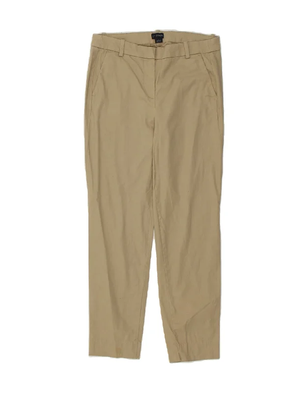 J. CREW Womens Slim Chino Trousers US 2 XS W25 L27 Beige Cotton Trousers Corduroy Warm