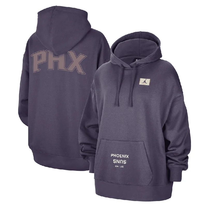 NBA Phoenix Suns Jordan 2024/25 Women's Courtside Oversized Hoodie Hoodie with Raglan Sleeves Sporty Comfortable