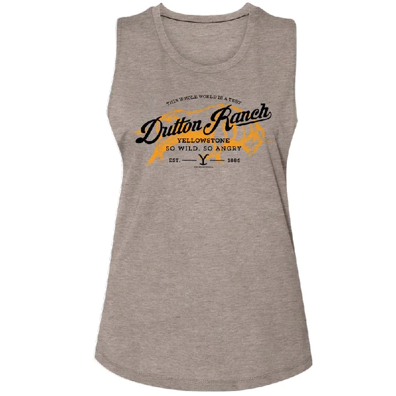 YELLOWSTONE Muscle Tank, Dutton Ranch Buffalo lavender tank top