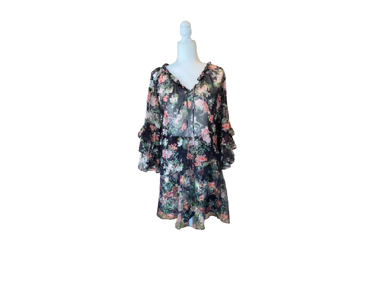 Alice + Olivia Floral Top and Mini Skirt spandex blend skirt