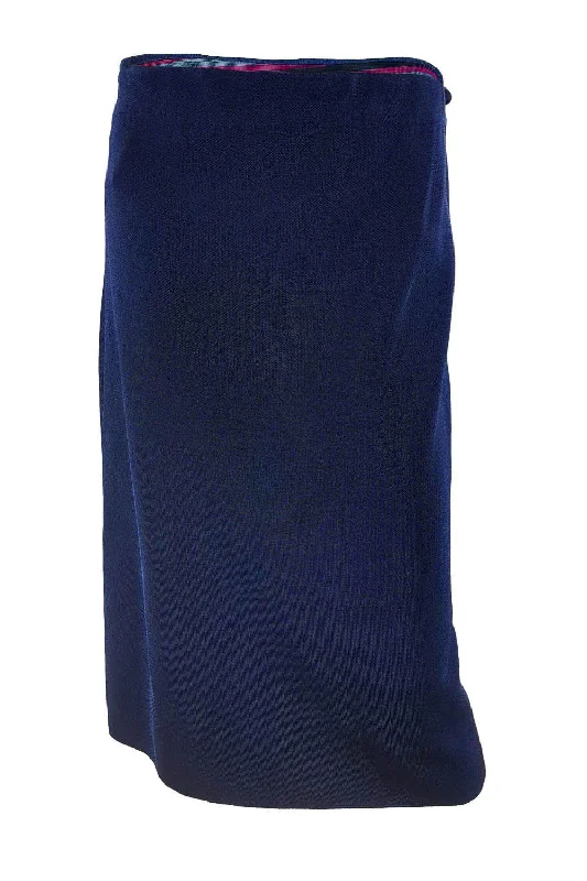 MISSONI M Navy Blue Metallic Midi Skirt (IT 40 | UK 8) boho skirt vibe