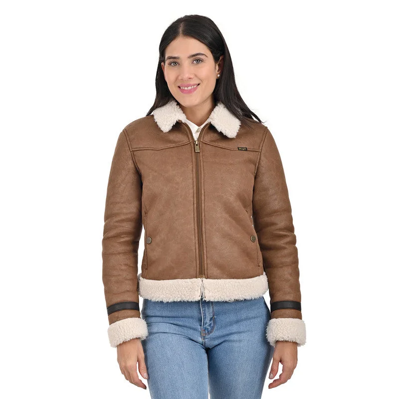 Wrangler Fur Lined Women's Cozy Jacket Notch Collar Jacket Peter Pan Collar Jacket Cowl Neck Jacket Wrangler Fur Lined Women's Cozy Jacket Notch Collar Jacket Peter Pan Collar Jacket Cowl Neck Jacket