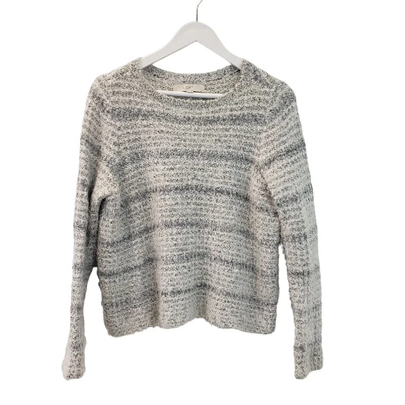 Loft Wool Blend Slightly Cropped Striped Eyelash Sweater Size Medium Solid Print Embellished Loft Wool Blend Slightly Cropped Striped Eyelash Sweater Size Medium Solid Print Embellished