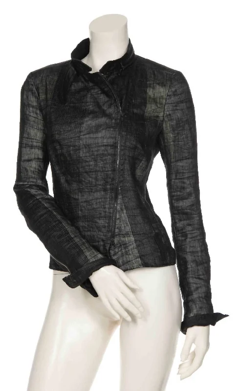 Jacket Linen In Anthrazi Wool Fabric Cashmere Fabric Tweed Fabric