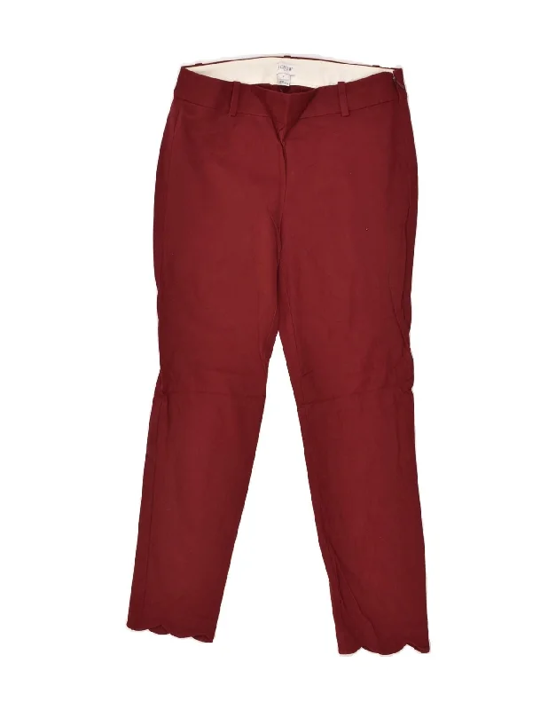 J. CREW Womens Slim Casual Trousers US 2 XS W28 L25 Burgundy Cotton Trousers fashionable trendy J. CREW Womens Slim Casual Trousers US 2 XS W28 L25 Burgundy Cotton Trousers fashionable trendy