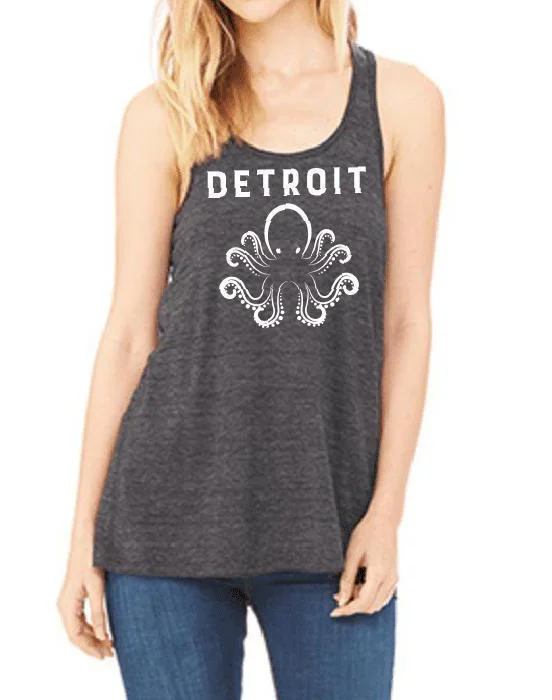 Women's Detroit Octopus Slub Flow Tank boho tank top