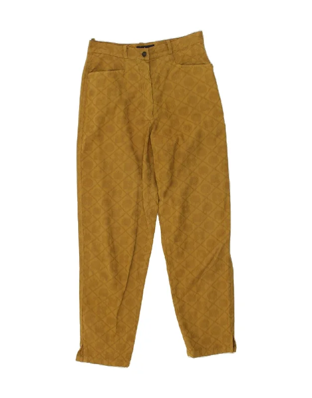 OLIVIA HASSLER Womens Tapered Casual Trousers IT 44 Medium W28 L28 Brown Trousers Bridal Satin OLIVIA HASSLER Womens Tapered Casual Trousers IT 44 Medium W28 L28 Brown Trousers Bridal Satin
