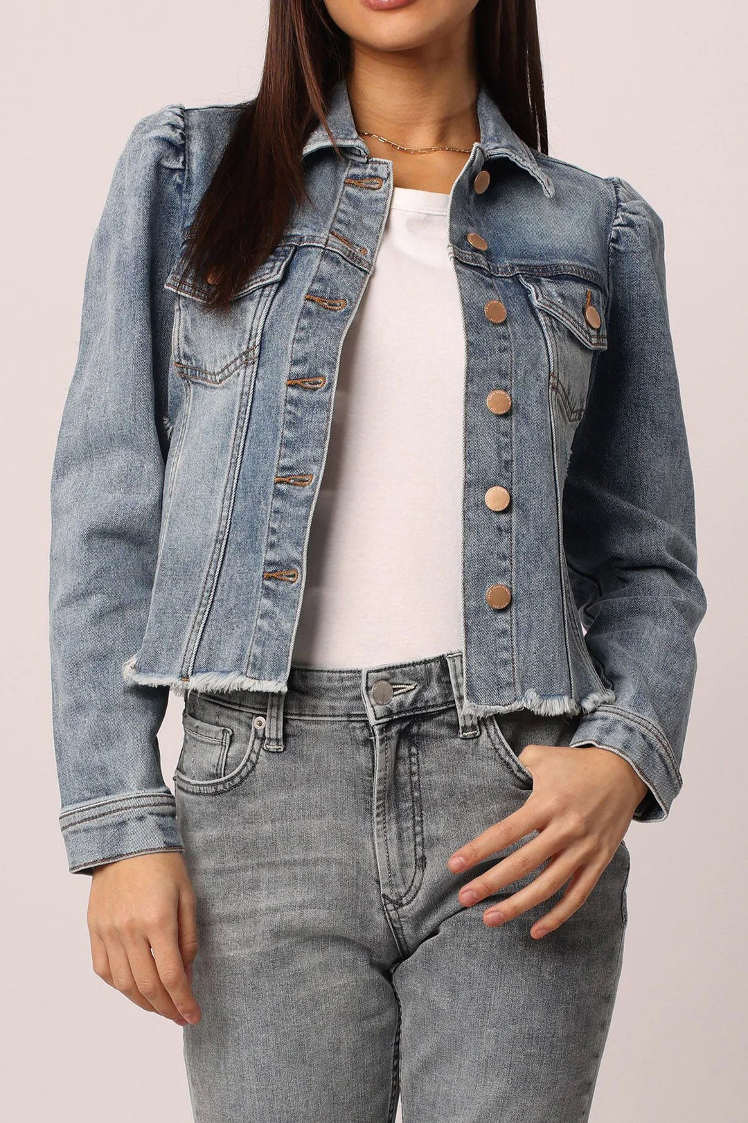 Roselyn Jean Jacket | Mallow Jersey Jacket Tulle Jacket Batik Jacket