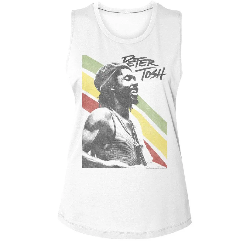 PETER TOSH Tank Top, Rasta Stripes stretchy tank top