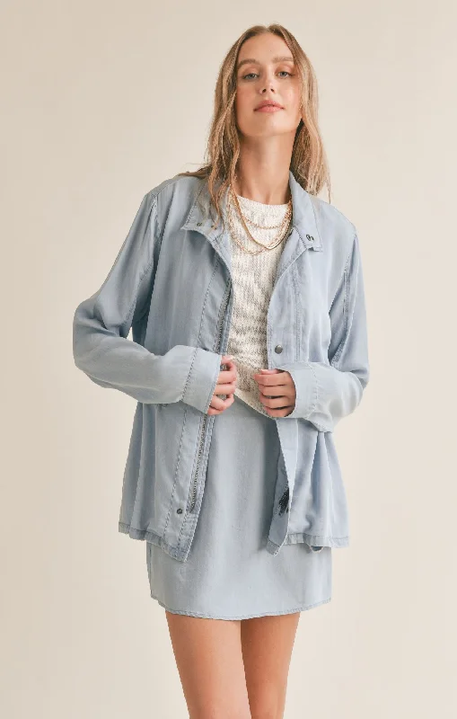 Soft Breeze Jacket Hoodie Zip-Up Jacket Button-Up Jacket