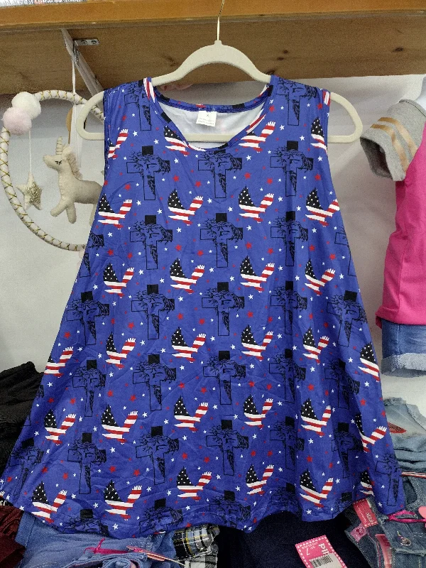 Ladies RWB Cross Bow Back Tank flowy tank top