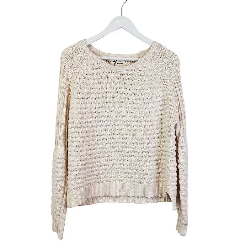 Andrea Jovine Mixed Knit Sweater Size Medium Spandex Blend Rayon Blend Denim Blend