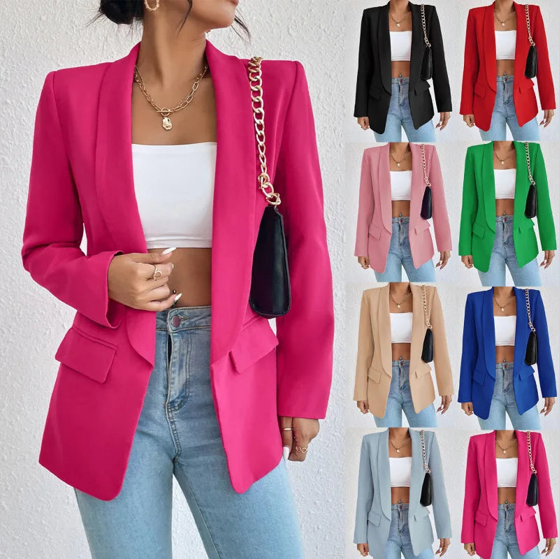 Womens Jacket Cotton Non Stretch Long Sleeve Office Lady Blazers Fitted Jacket Loose Jacket Oversized Jacket Womens Jacket Cotton Non Stretch Long Sleeve Office Lady Blazers Fitted Jacket Loose Jacket Oversized Jacket