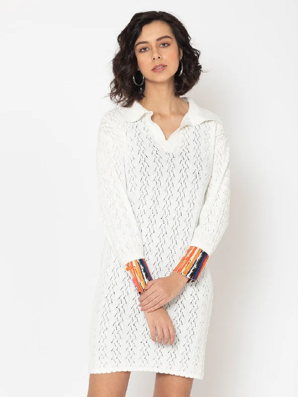 Cindy Sweater Dress Beaded Sweater Sequined Faux Fur