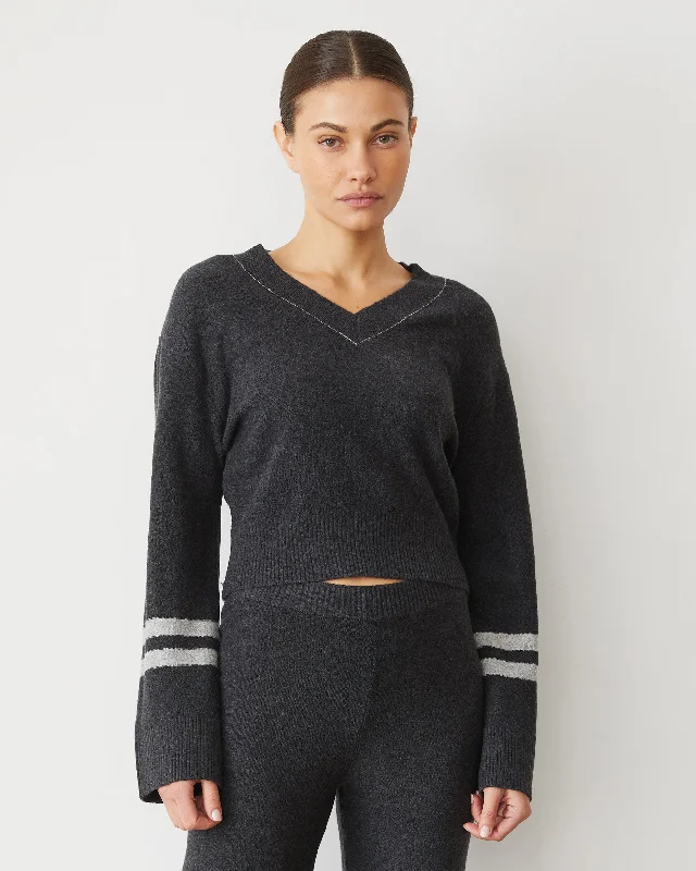 Plush Stripe Sweater Oversized Loose Flowy
