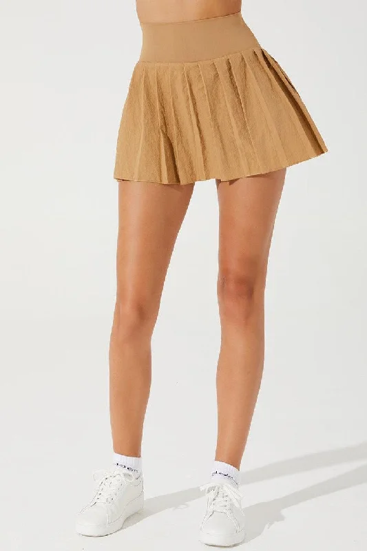 Serena Tennis Skirt - Cappuccino chiffon skirt floaty