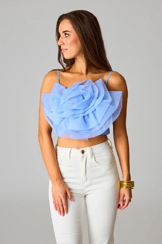 Petal Flower Applique Tank Top - Riviera yoga tank top