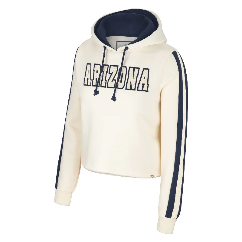 NCAA Arizona Wildcats Women's Colosseum Perfect Date Cropped Pullover Hoodie Hoodie with Hem Patch Decorative Personalized NCAA Arizona Wildcats Women's Colosseum Perfect Date Cropped Pullover Hoodie Hoodie with Hem Patch Decorative Personalized