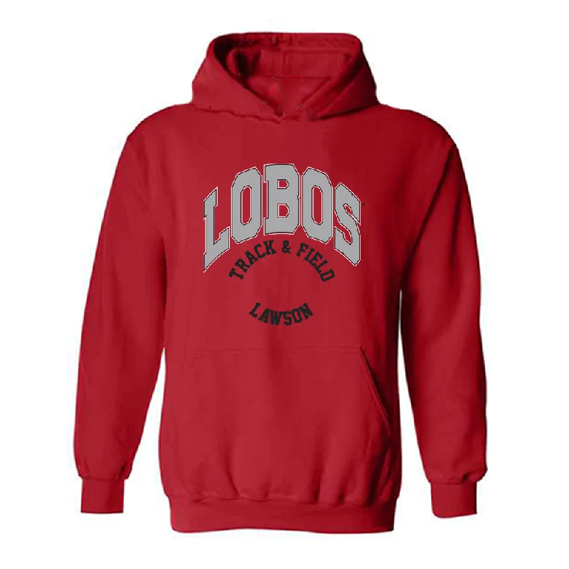 New Mexico - NCAA Women's Track & Field : Laylah Lawson - Classic Fashion Shersey Hooded Sweatshirt Hoodie with Back Slit Movement Comfort
