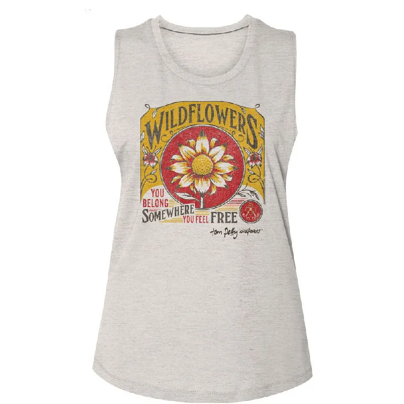 TOM PETTY & THE HEARTBREAKERS Tank Top, Wildflowers bright tank top