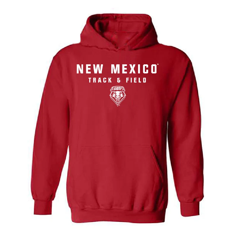 New Mexico - NCAA Women's Track & Field : Laylah Lawson - Classic Shersey Hooded Sweatshirt Hoodie with Snap Buttons Easy Quick