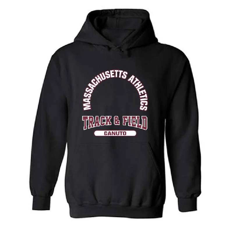 UMass - NCAA Women's Track & Field : Diamani Canuto - Classic Fashion Shersey Hooded Sweatshirt Hoodie with Emblem Brand Identity UMass - NCAA Women's Track & Field : Diamani Canuto - Classic Fashion Shersey Hooded Sweatshirt Hoodie with Emblem Brand Identity