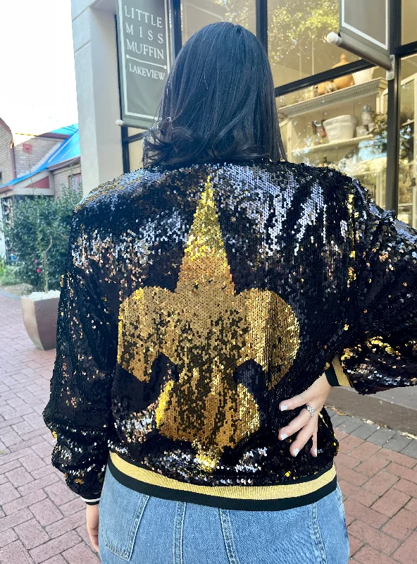 Tru Colors Fleur de Lis Gameday Gleaux Sequin Jacket Faux Fur Jacket Real Fur Jacket Shearling Jacket Tru Colors Fleur de Lis Gameday Gleaux Sequin Jacket Faux Fur Jacket Real Fur Jacket Shearling Jacket