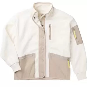 Madewell Drapey Sherpa Buick Snapfront Jacket Zippered Front Buttoned Front Snap Front Madewell Drapey Sherpa Buick Snapfront Jacket Zippered Front Buttoned Front Snap Front