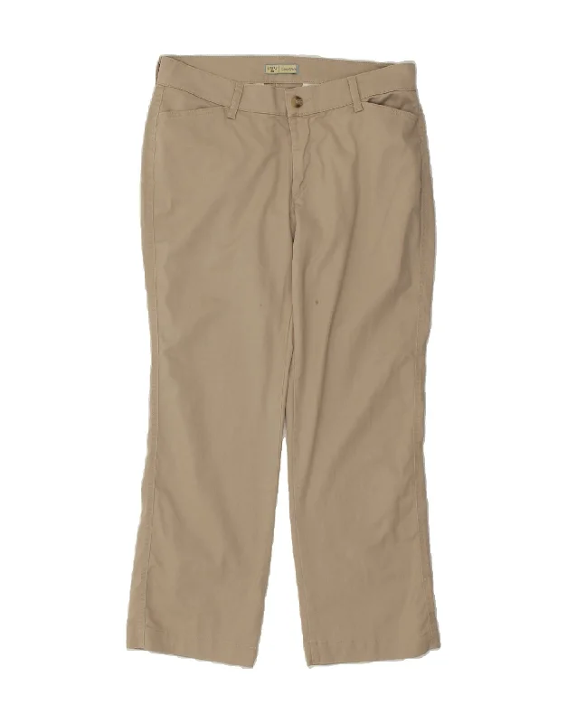 LEE Womens Easy Care Straight Casual Trousers W34 L30  Beige Trousers cozy soft