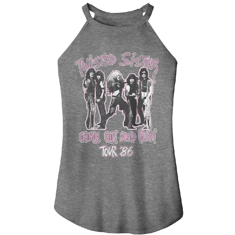 TWISTED SISTER Rocker Tank, Twisted Sister Come Out And Play soft pink tank