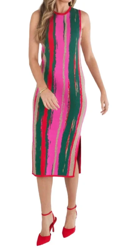 Simone Sweater Dress In Tinsel Anti-Pilling Anti-Shrink Durable